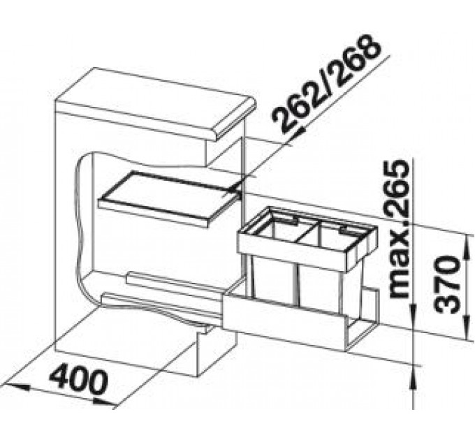 Система сортування відходів Blanco Flexon II 30/2 521467