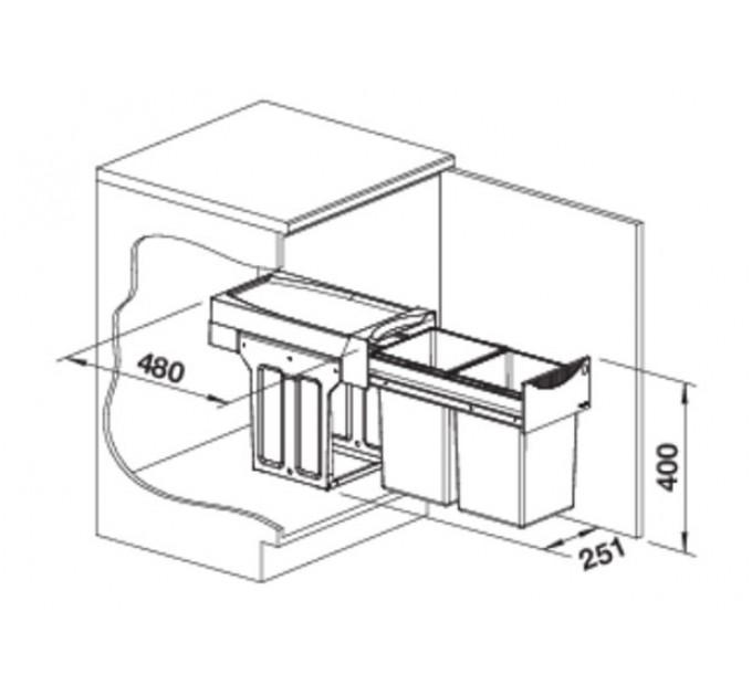 Система сортування відходів Blanco Botton II 30/2 526376