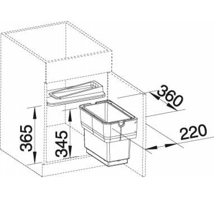 Система сортування відходів Blanco Singolo 45 512880