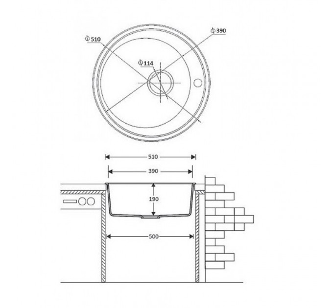 Кухонна мийка Fabiano Arc 51 Titanium