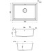 Кухонная мойка Fabiano Quadro 61x46 Beige