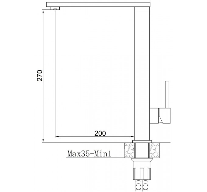 Смеситель кухонный Fabiano FKM 57 Nano Graphite