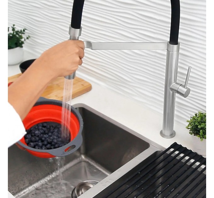 Смеситель кухонный Fabiano FKM 68P SS Inox