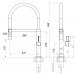 Смеситель кухонный Fabiano FKM 68P SS Inox