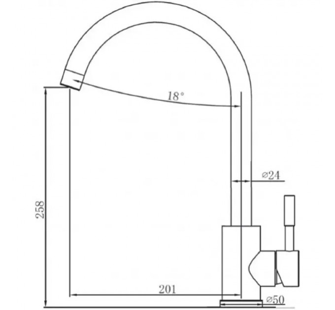 Смеситель кухонный Fabiano SKF 850 ST Titanium
