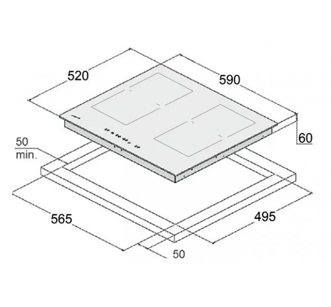 Індукційна варильна поверхня Fabiano FHBI 3201 Lux Titanium