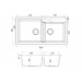 Кухонная мойка Fabiano Navio 86x50x2 Antracit