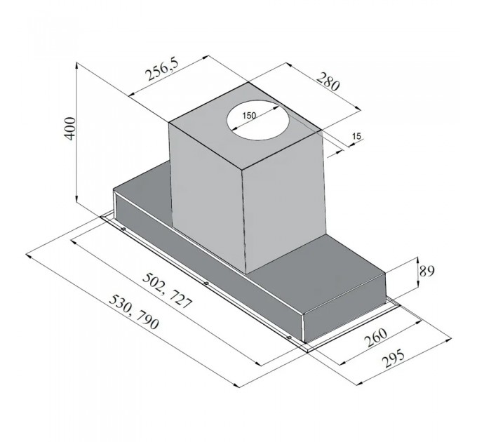 Витяжка кухонна Fabiano In-Spiro 90 White