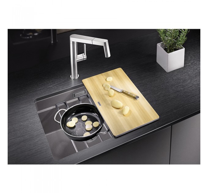 Кухонная мойка Blanco ETAGON 500-U SILGRANIT темная скала 522228
