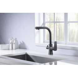 Смеситель кухонный Blue Water TIVOLI Графит (Gun metal)