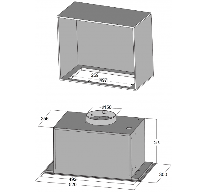 Витяжка кухонна Fabiano Tecna 520 White