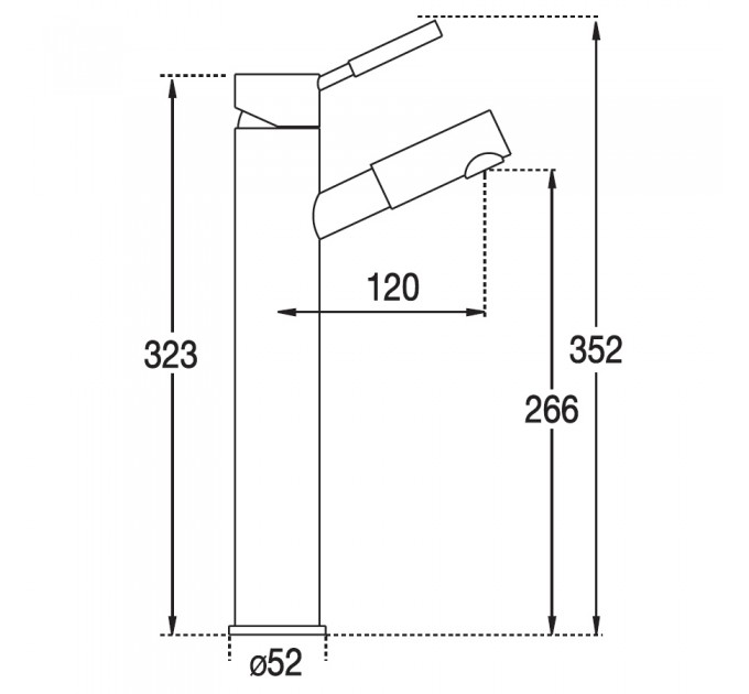Змішувач для умивальника Blue Water DENVER DEN-BUW.050 МАТОВЕ ЗОЛОТО