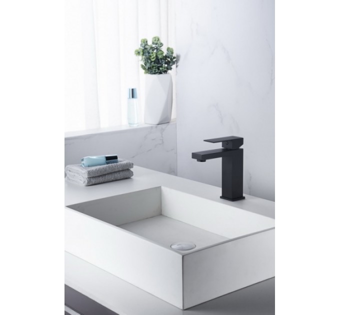 Змішувач для раковини Blue Water TORONTO TOR-BUN.010 ЧОРНИЙ МАТОВИЙ