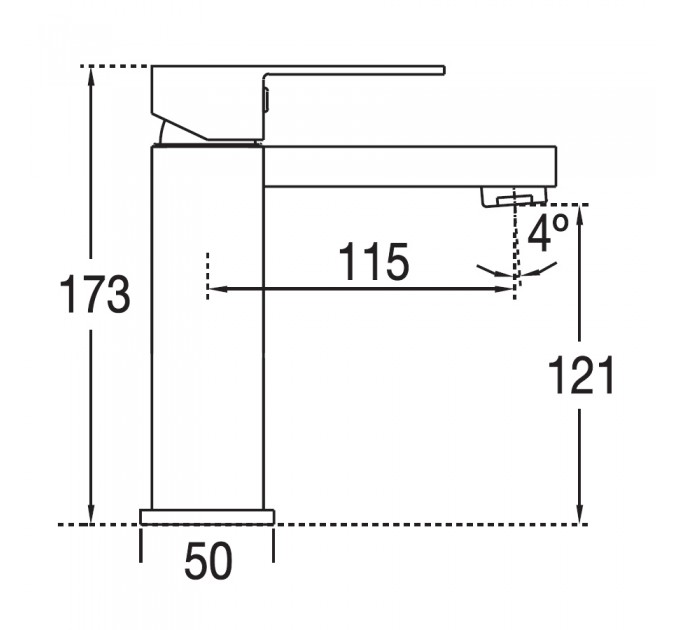 Змішувач для раковини Blue Water TORONTO TOR-BUN.010 ЧОРНИЙ МАТОВИЙ