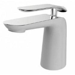 Змішувач для раковини Blue Water EMIRA EMI-BUN.010BC ХРОМ / БІЛИЙ