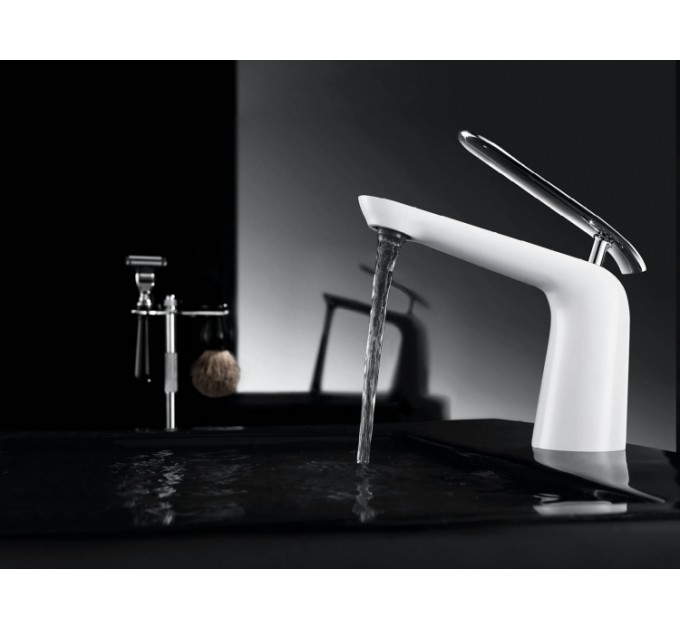 Змішувач для раковини Blue Water EMIRA EMI-BUN.010BC ХРОМ / БІЛИЙ