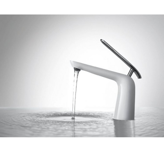 Змішувач для раковини Blue Water EMIRA EMI-BUN.010BC ХРОМ / БІЛИЙ