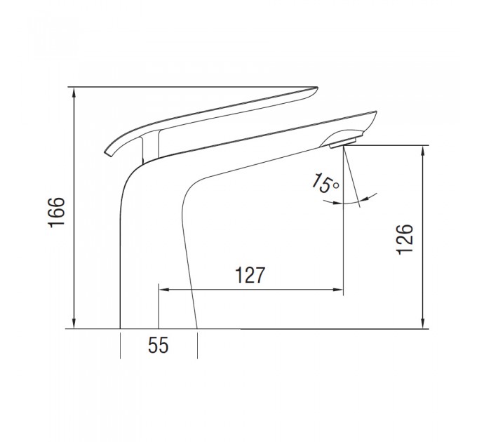 Змішувач для раковини Blue Water EMIRA EMI-BUN.010BC ХРОМ / БІЛИЙ