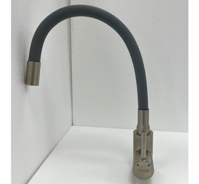 Смеситель кухонный Fabiano FKM 56 SS Flex Inox (Grey)