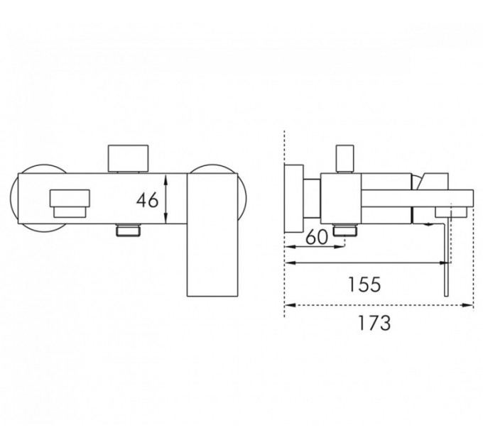Змішувач для ванни Blue Water TORONTO TOR-BWN.020C ХРОМ