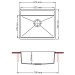 Кухонная мойка Fabiano Quadro 61x51 Antracit