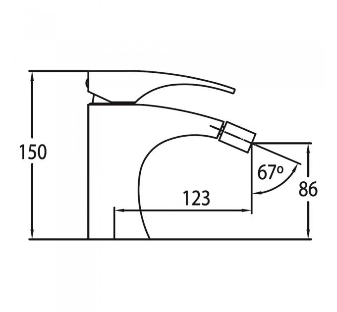Змішувач для біде Blue Water LIWIA LIW-BB.040C ХРОМ