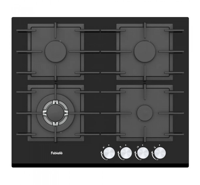 Газова варильна поверхня Fabiano FHG 1444 VGHT2 Black Glass