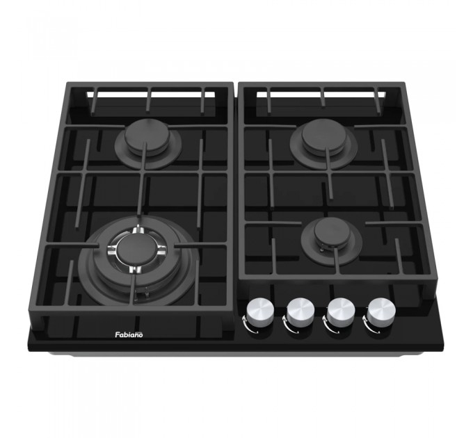 Газова варильна поверхня Fabiano FHG 8244 VGHT Black Glass