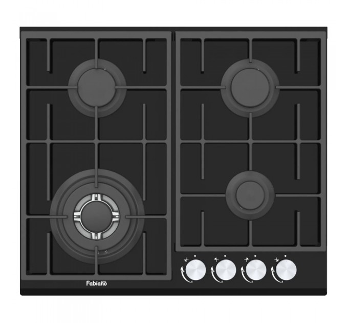 Газова варильна поверхня Fabiano FHG 8244 VGHT Black Glass