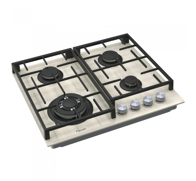 Газова варильна поверхня Fabiano FHG 8244 VGHT Cream Glass