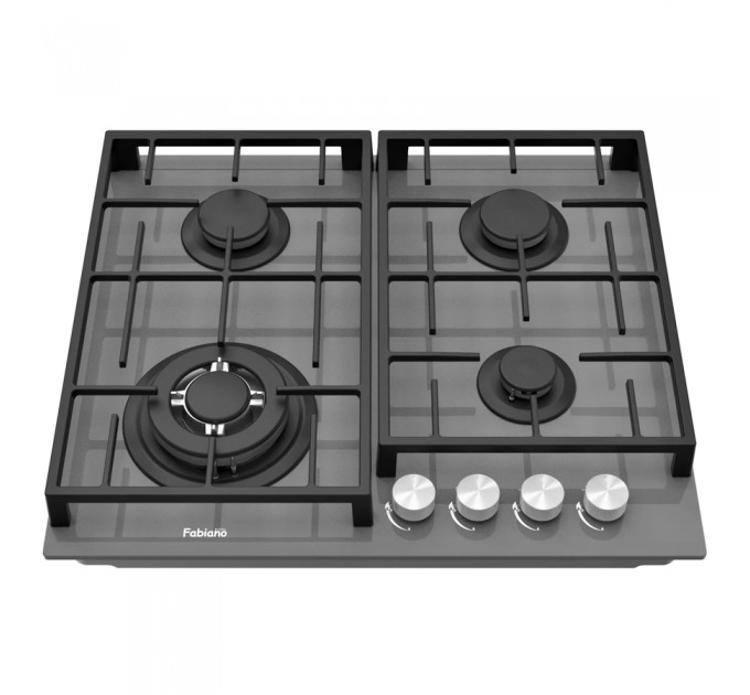 Газова варильна поверхня Fabiano FHG 8244 VGHT Titanium Glass