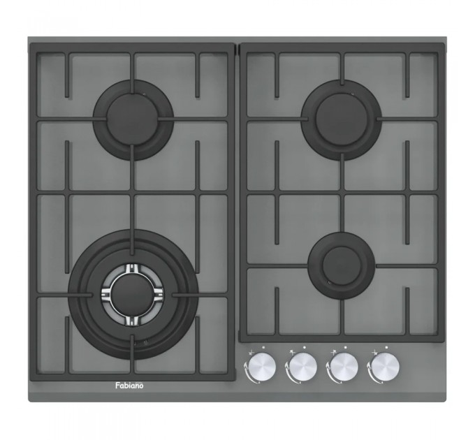 Газова варильна поверхня Fabiano FHG 8244 VGHT Titanium Glass