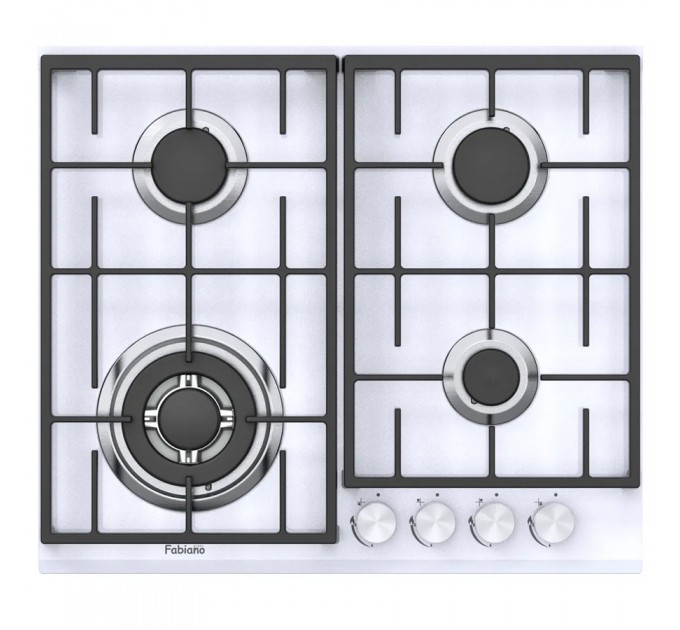 Газова варильна поверхня Fabiano FHG 8244 VGHT White Glass
