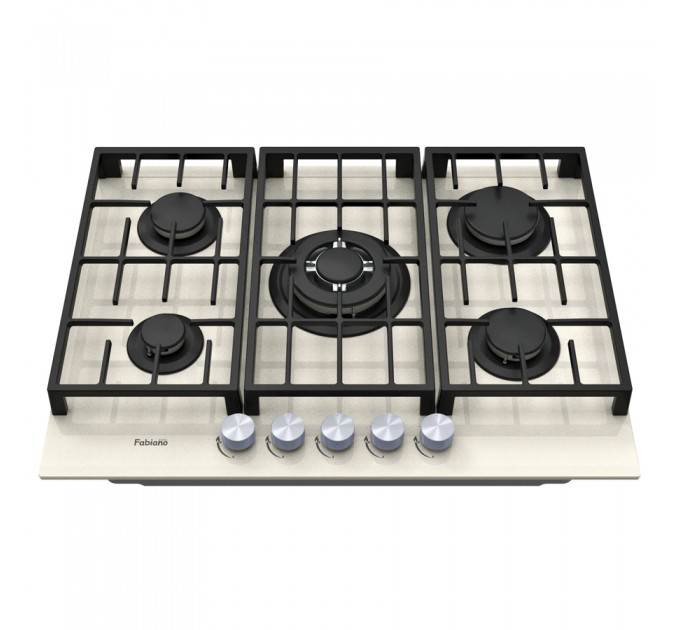 Газова варильна поверхня Fabiano FHG 8255 VGHT Cream Glass