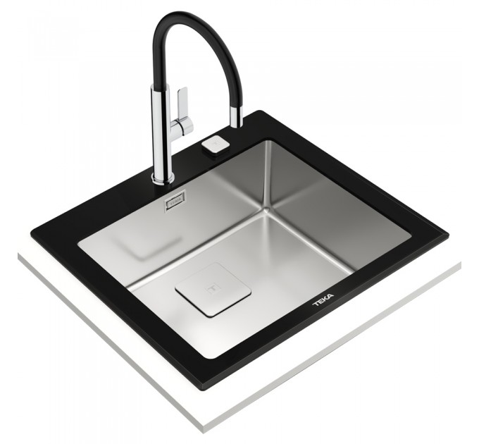 Кухонная мойка Teka DIAMOND 1B BK (115000075) черное стекло