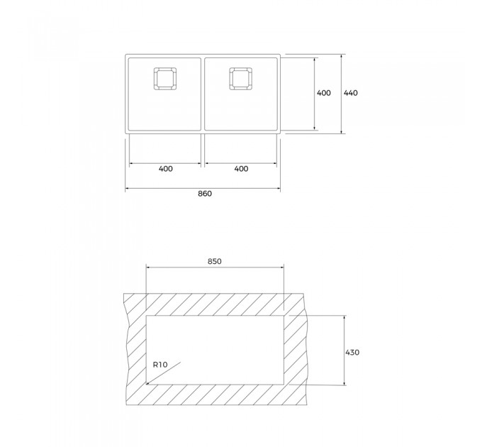 Кухонная мойка Teka FLEXLINEA 2B 860 PureClean (115030026) нержавеющая сталь