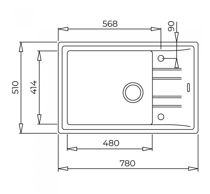 Кухонная мойка Teka STONE 60 S-TG 1B 1D (115330034) графит