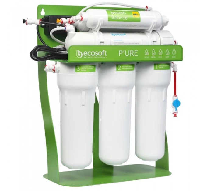 Фільтр зворотного осмосу Ecosoft P’URE BALANCE з помпою на станині