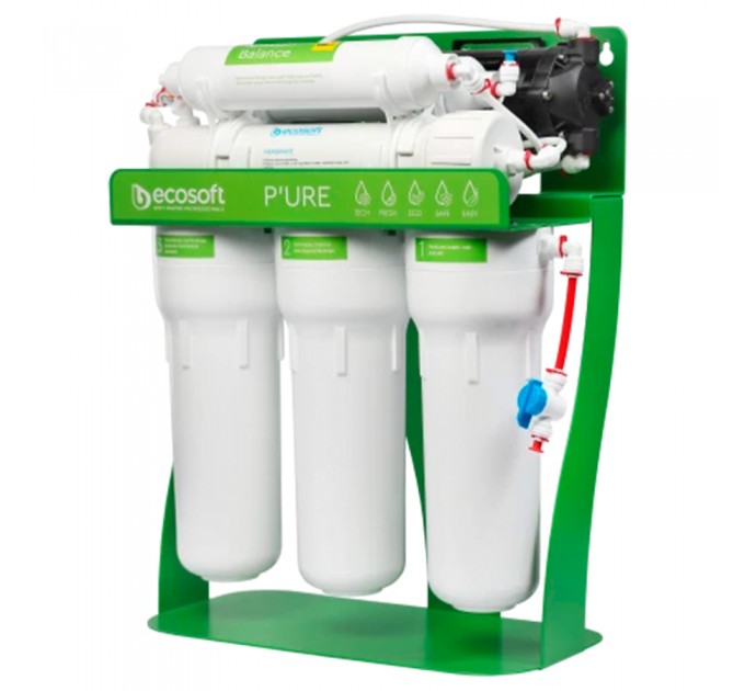 Фільтр зворотного осмосу Ecosoft P’URE BALANCE з помпою на станині