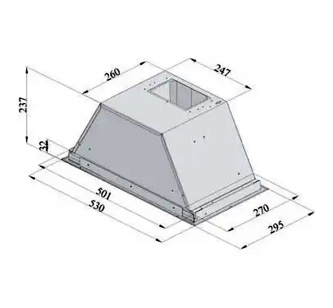 Витяжка кухонна Fabiano Box 60 Inox Premium