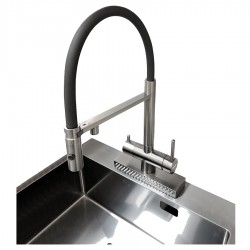 Смеситель кухонный Fabiano FKMC 3124 Inox (Cascad)