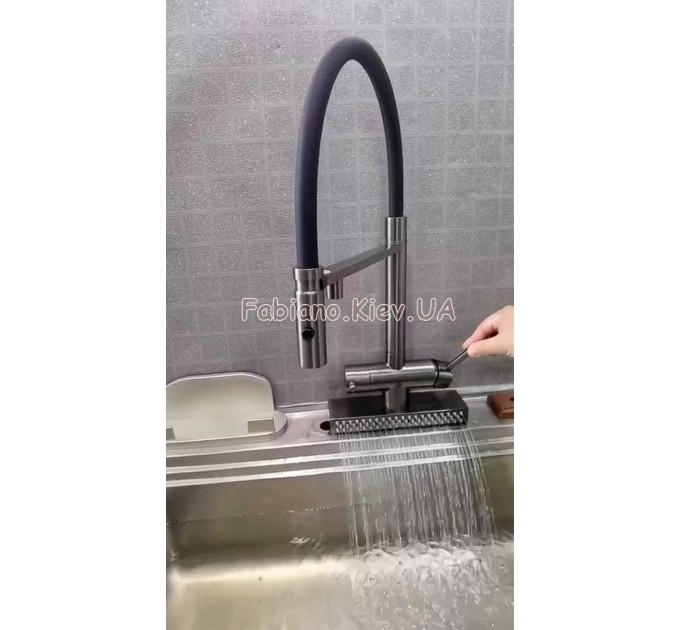 Смеситель кухонный Fabiano FKMC 3124 Inox (Cascad)