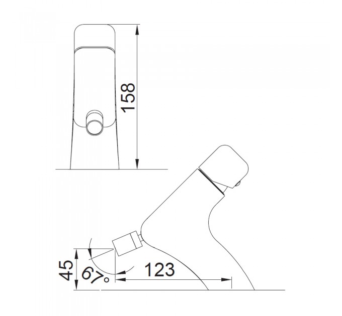 Змішувач для біде Blue Water HORSO HOR-BB.040C ХРОМ