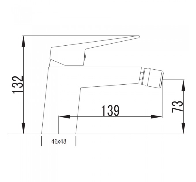 Змішувач для біде Blue Water ROK ROK-BB.040C ХРОМ