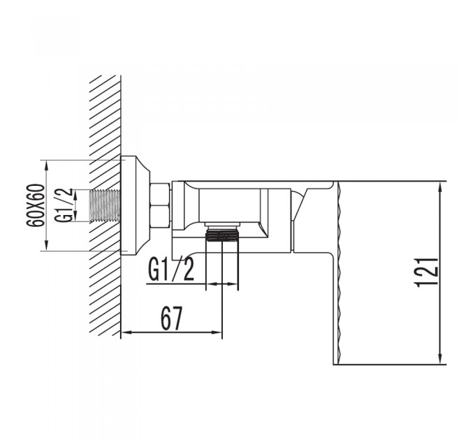 Змішувач для душу Blue Water PANAMA PAN-BPK.030C ХРОМ