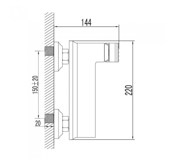 Змішувач для душу Blue Water PANAMA PAN-BPK.030C ХРОМ
