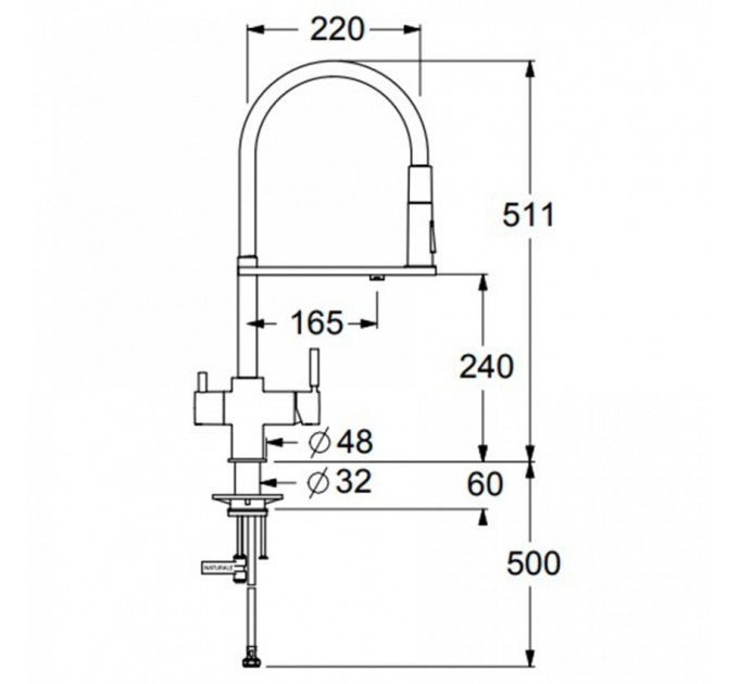 Смеситель кухонный Guglielmi Pura AP70010#05