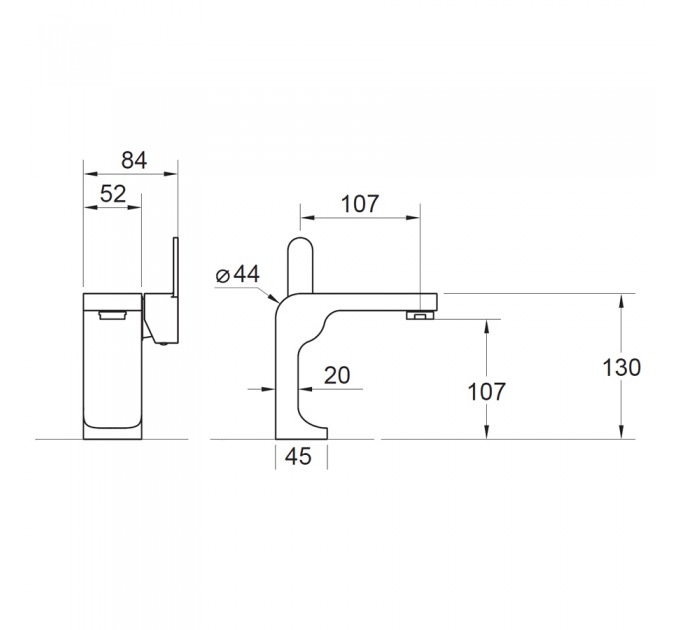 Змішувач для умивальника Blue Water GALA GAL-BUN.010C ХРОМ