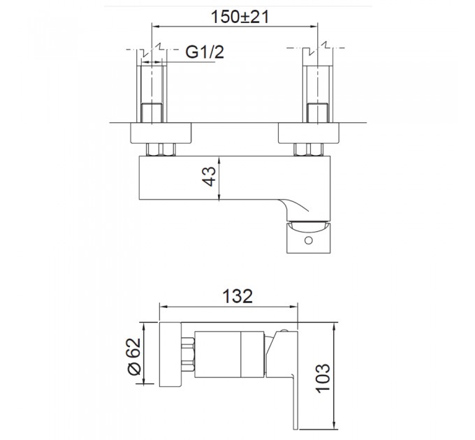 Змішувач для душу Blue Water GALA GAL-BPK.030C ХРОМ