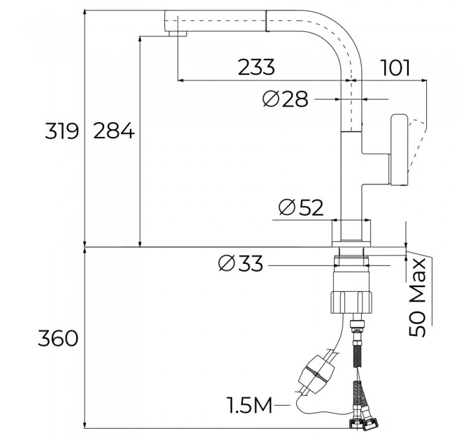 Змішувач кухонний Teka OVAL 938 (116020018) хром
